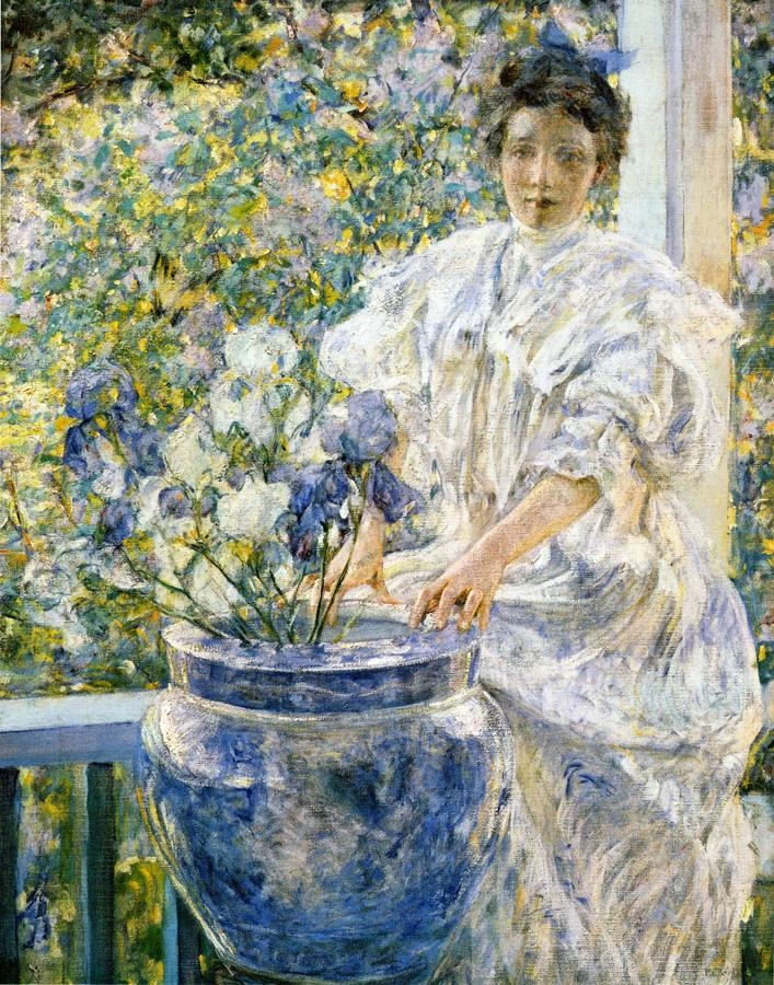 Donna su un portico con fiori, 1906